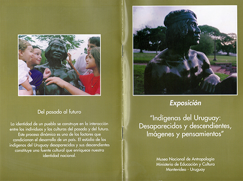 Folleto original de la exposición Indígenas del Uruguay: desparecidos y descendientes,imágenes y pensamientos